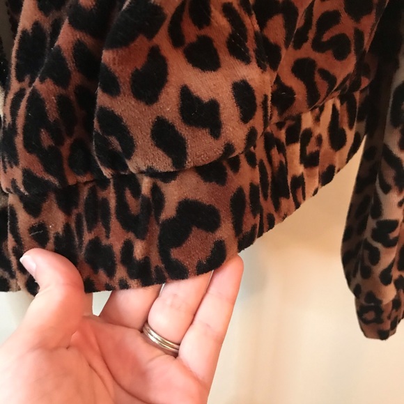 Fabulous Furs Velour Leopard Print Bomber Jacket - Picture 3 of 5